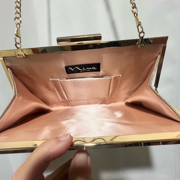 Nina Colorful Beaded Clutch or Shoulder Bag with Gold Chain - Picture 3 of 7